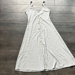 Gray Button-Down Women's Dress